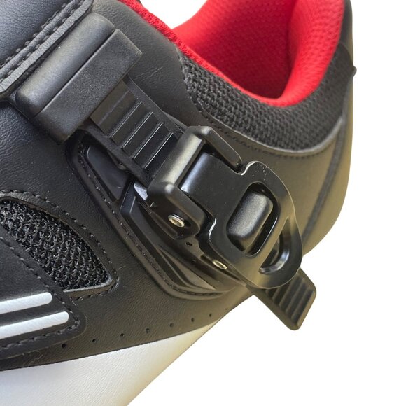 Peloton Black & Red Cycling Shoes With Adhesive & Buckle Closure Size M13/W14 - Picture 4 of 10